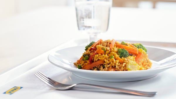A vegetables Rice vegetables Rice in the home office