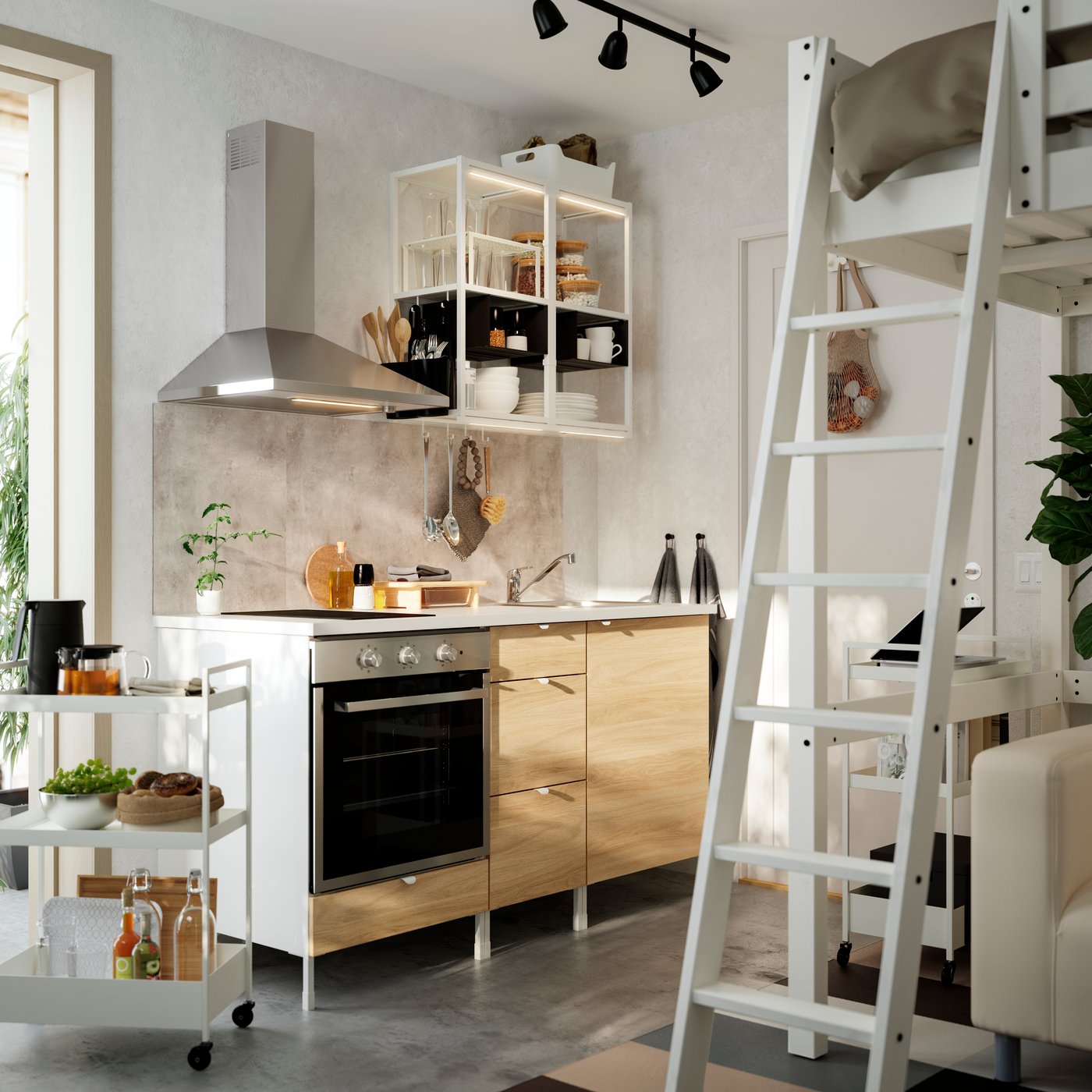 A black SKURUP ceiling track, 3-spots