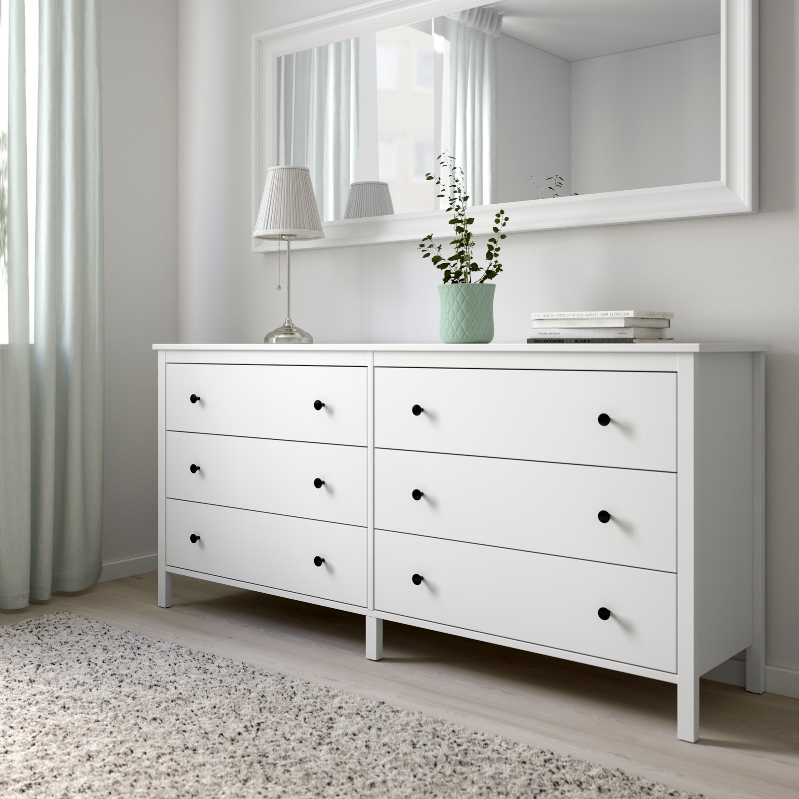 A white KOPPANG chest of 6 drawers
