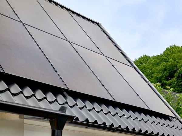 Solar panels on a roof