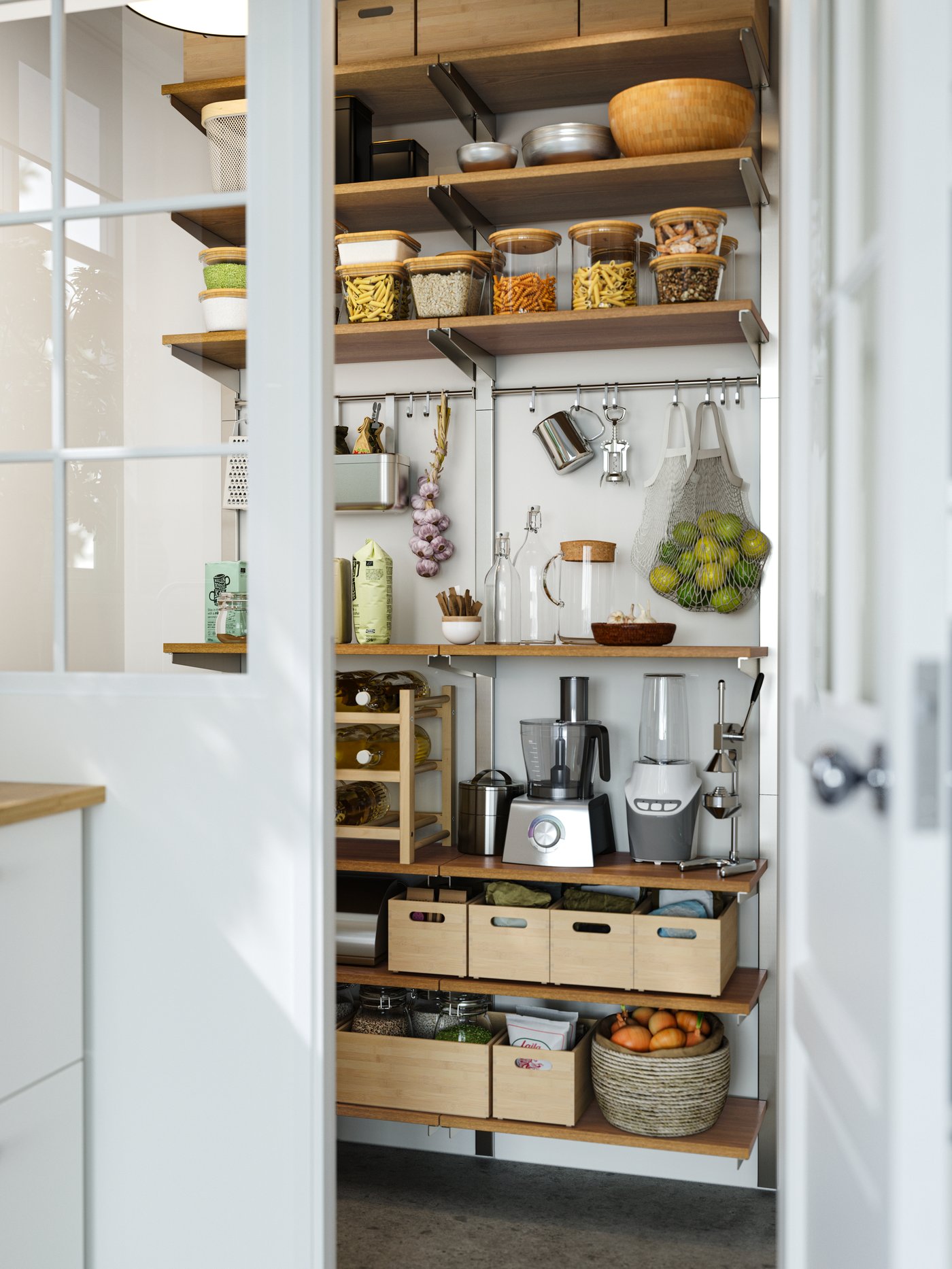 A bamboo BLANDA MATT serving bowl in the kitchen
