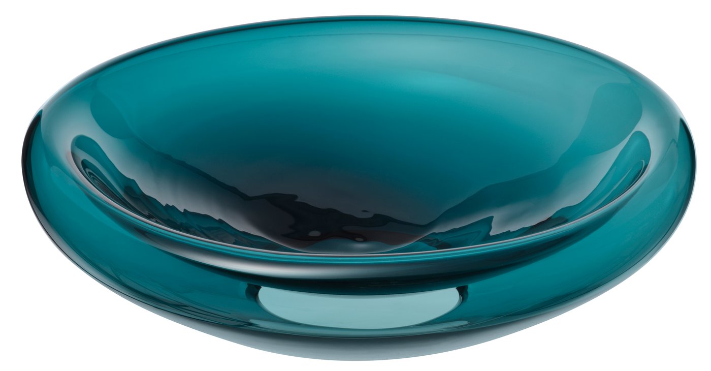 IKEA STOCKHOLM 2025 skål, mörk blå-turkos, 34 cm