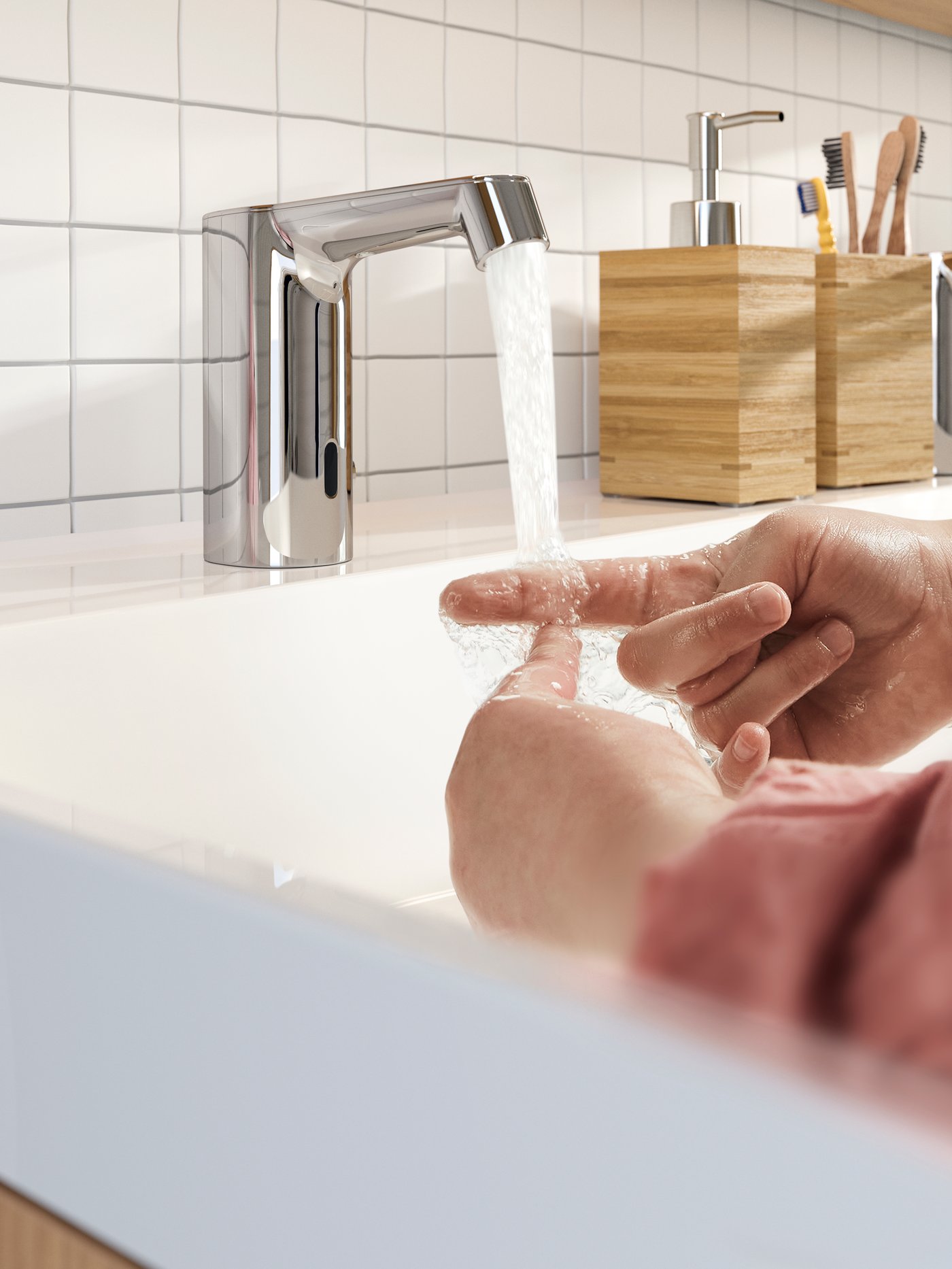 Un meuble lavabo BACKSJÖN blanc