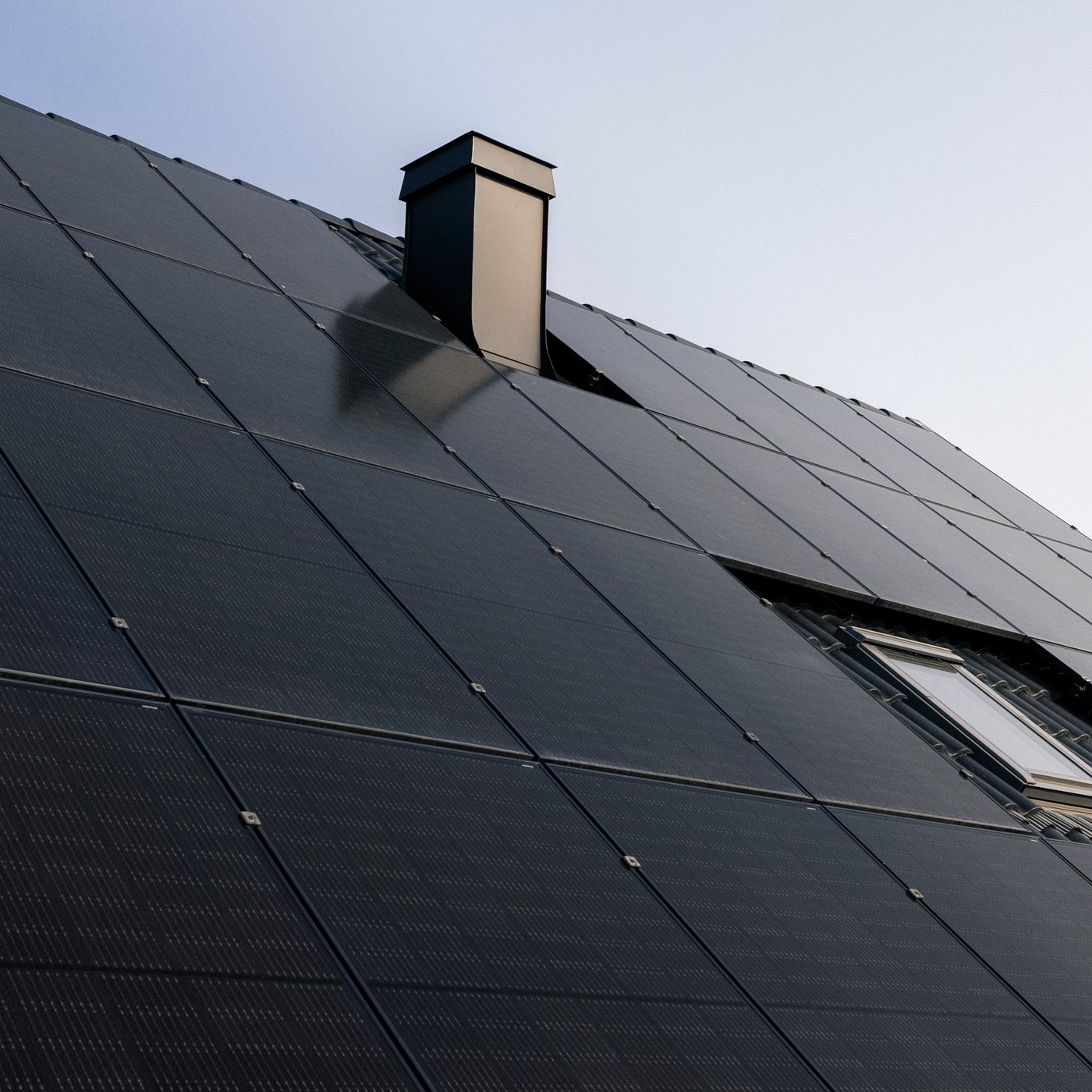 Solar panels on roof.