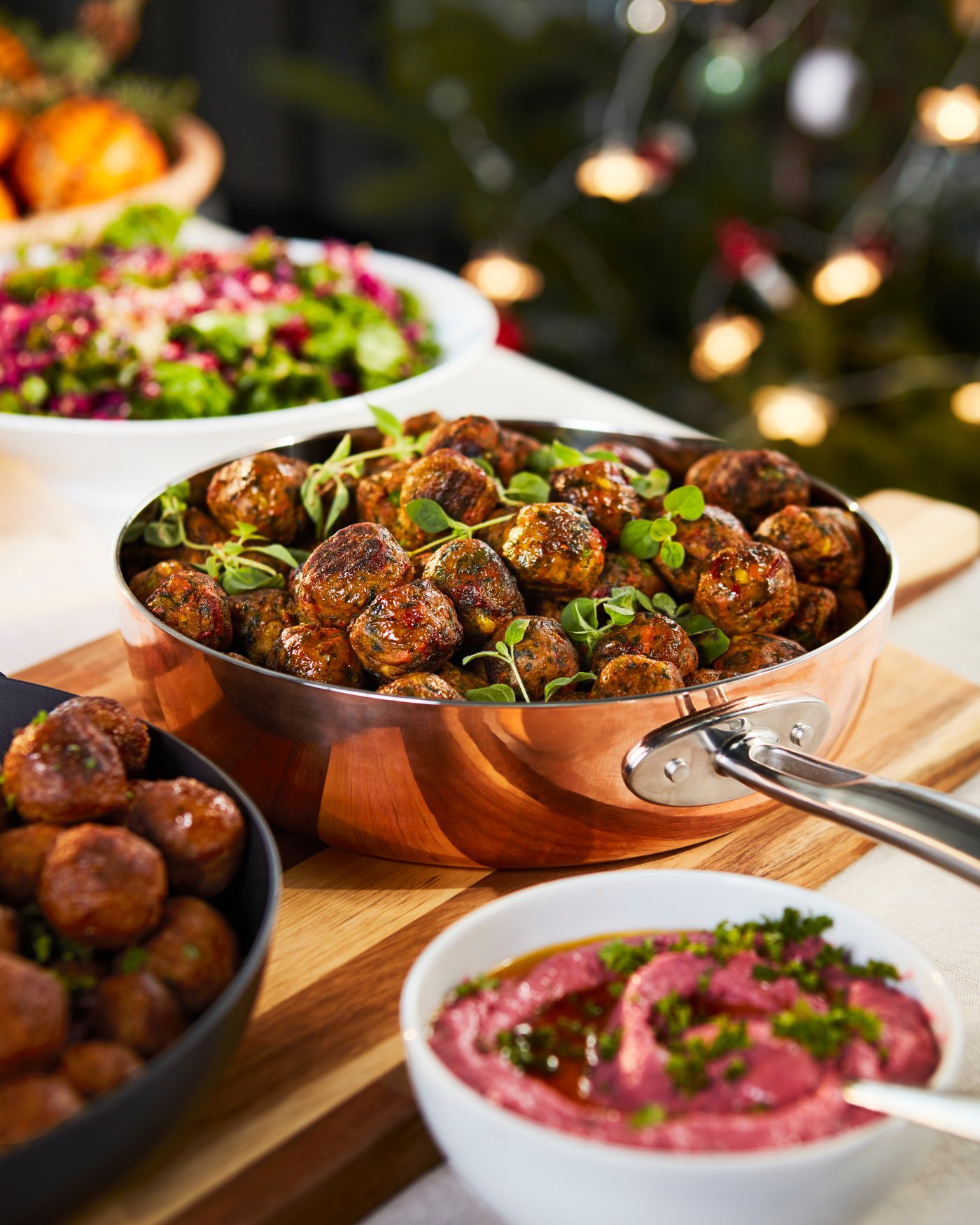 A pan full of veggie balls