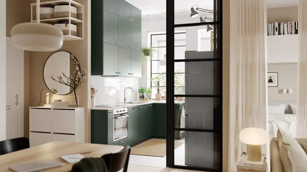 HAVSTORP deep green kitchen