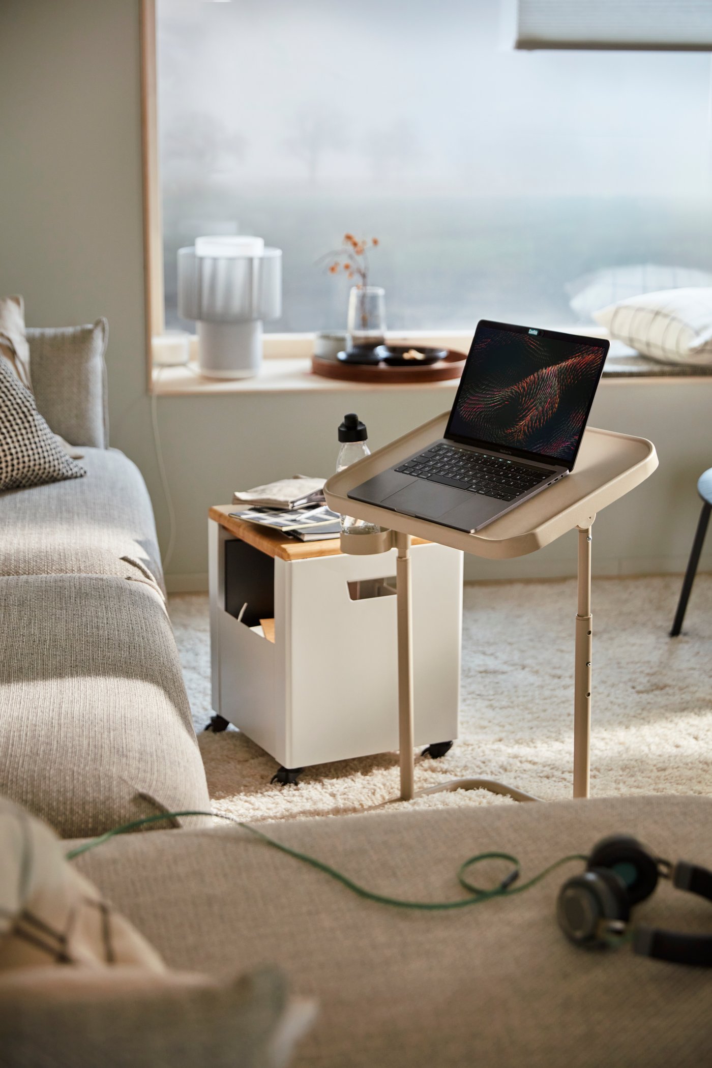 A white TROTTEN storage unit on castors