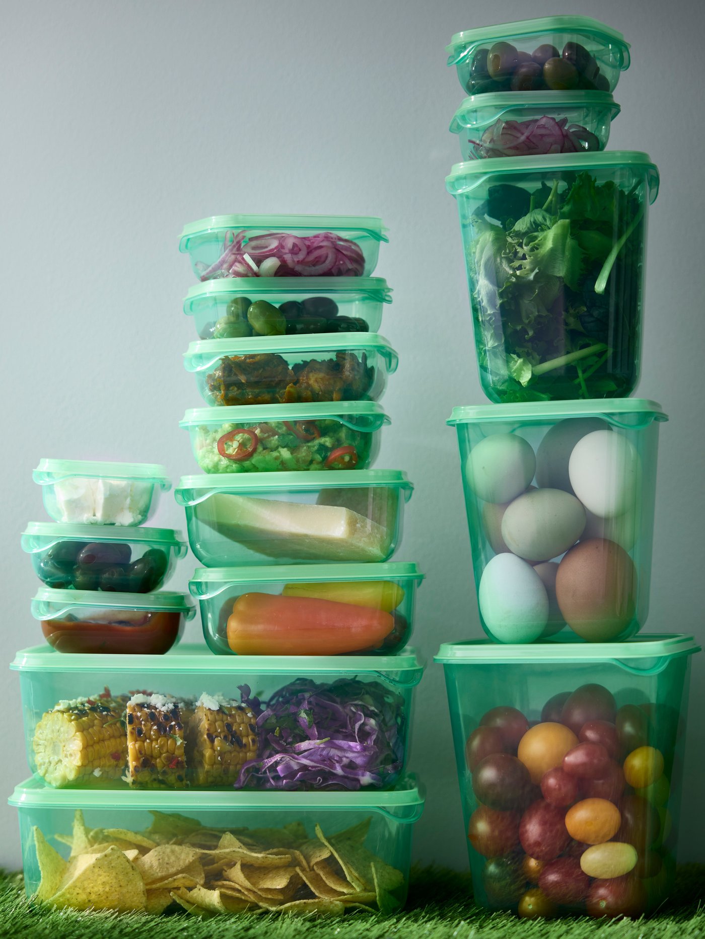 Contenitore per alimenti PRUTA verde con coperchio