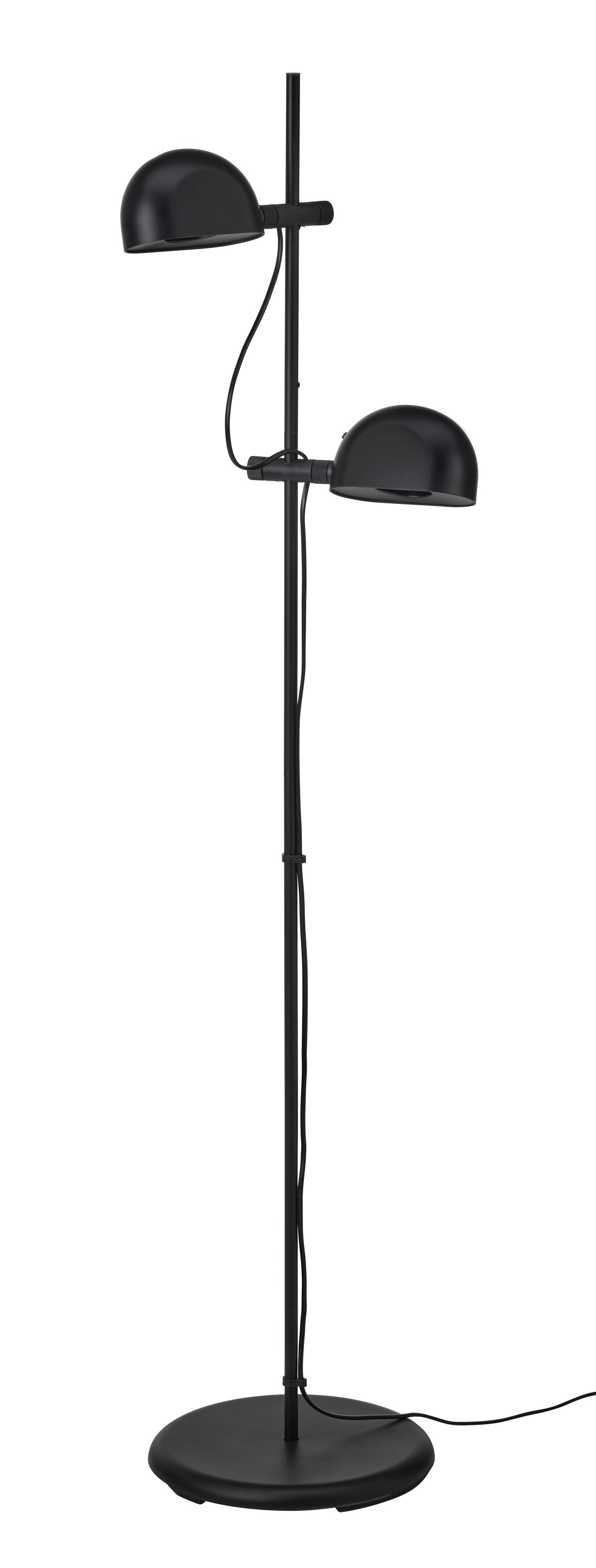 IKEA FOLKBÅT golvlampa med 2-spot, svart