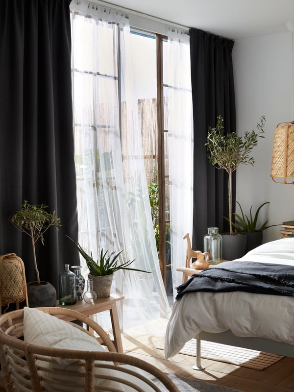 Cortines barates en un dormitori