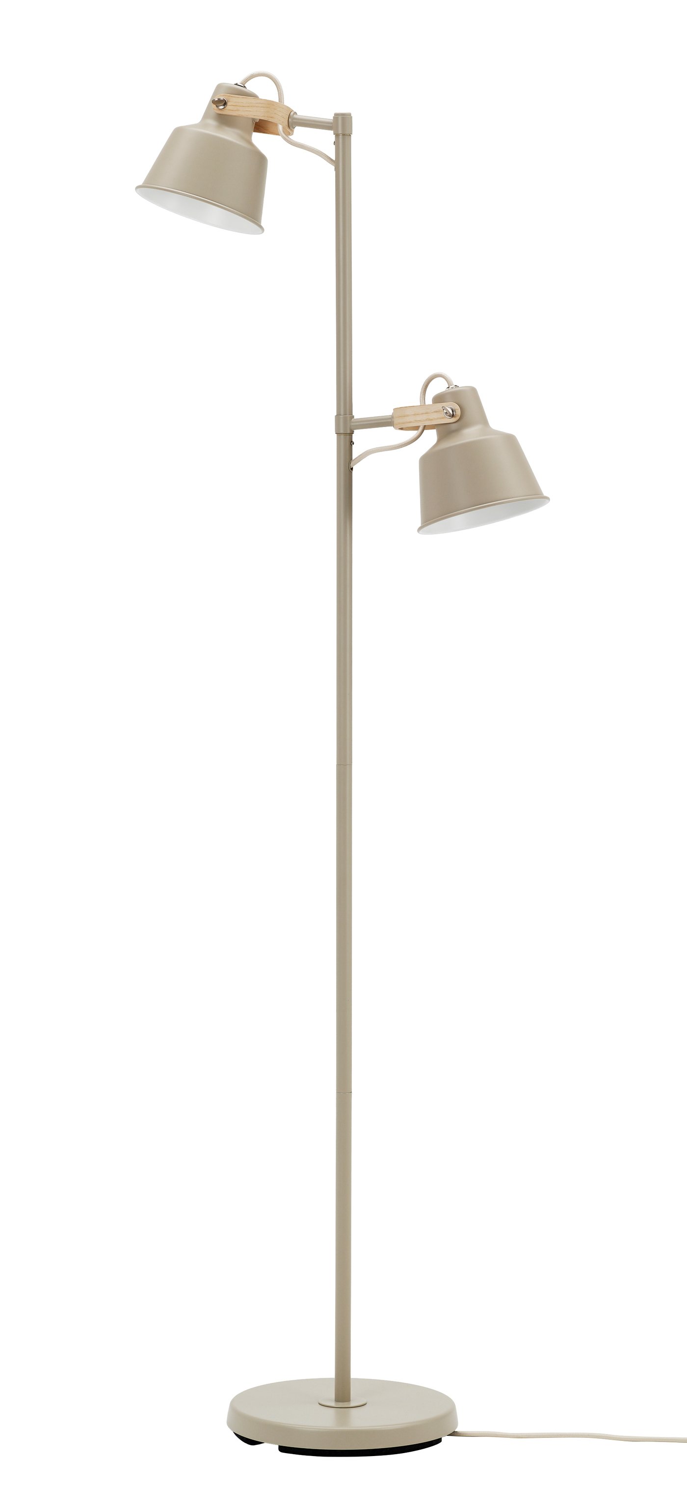 IKEA SJÖMAKT golvlampa med 2-spot, beige/ask