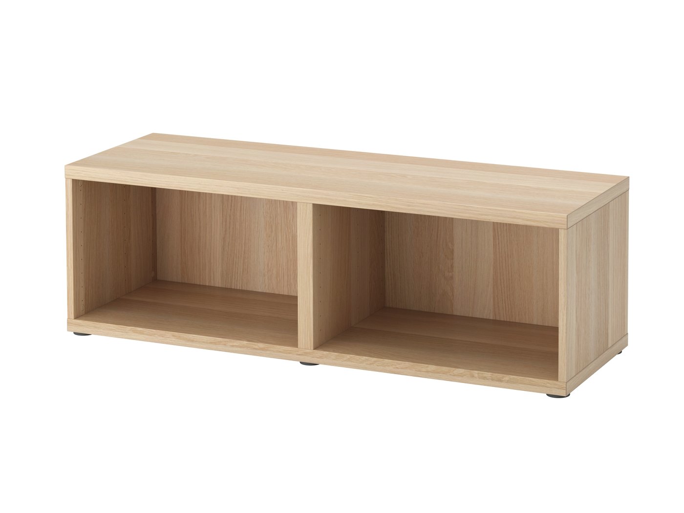 IKEA BESTÅ stomme, vitlaserad ekeffekt, 120x40x38 cm