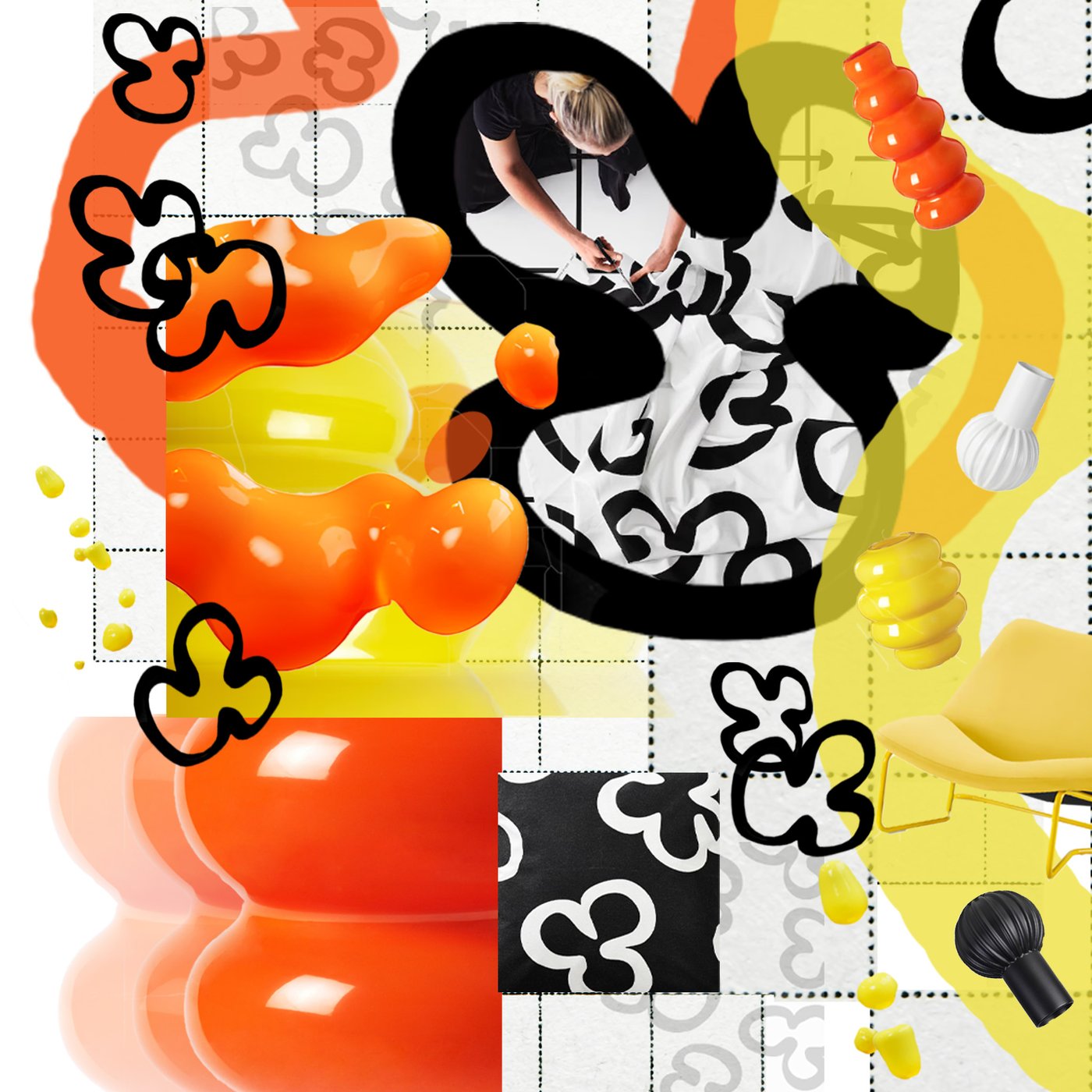 kolaż przedstawia trend Ikony designu