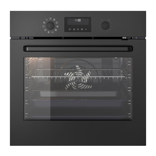 An IKEA 500 black BRÄNDBO forced air oven in the NA