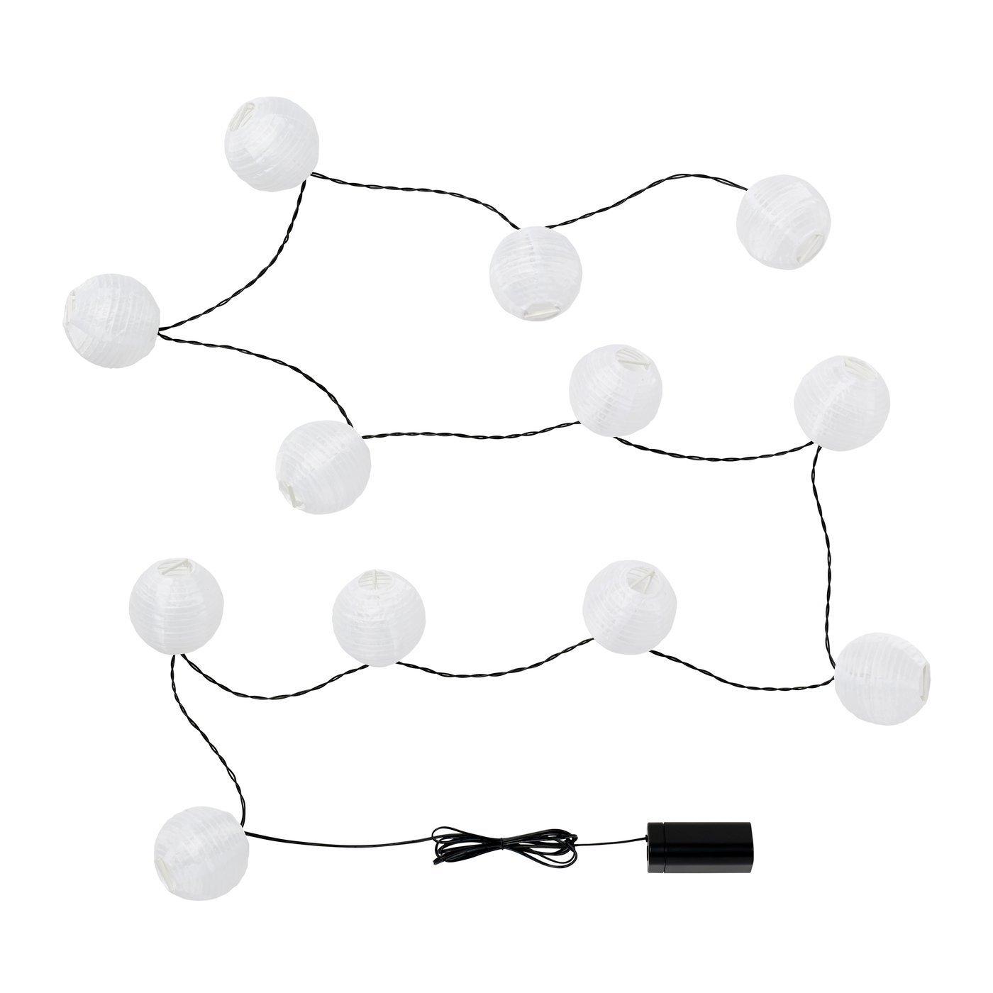 IKEA SOLVINDEN LED ljusslinga med 12 ljus, batteridriven vit