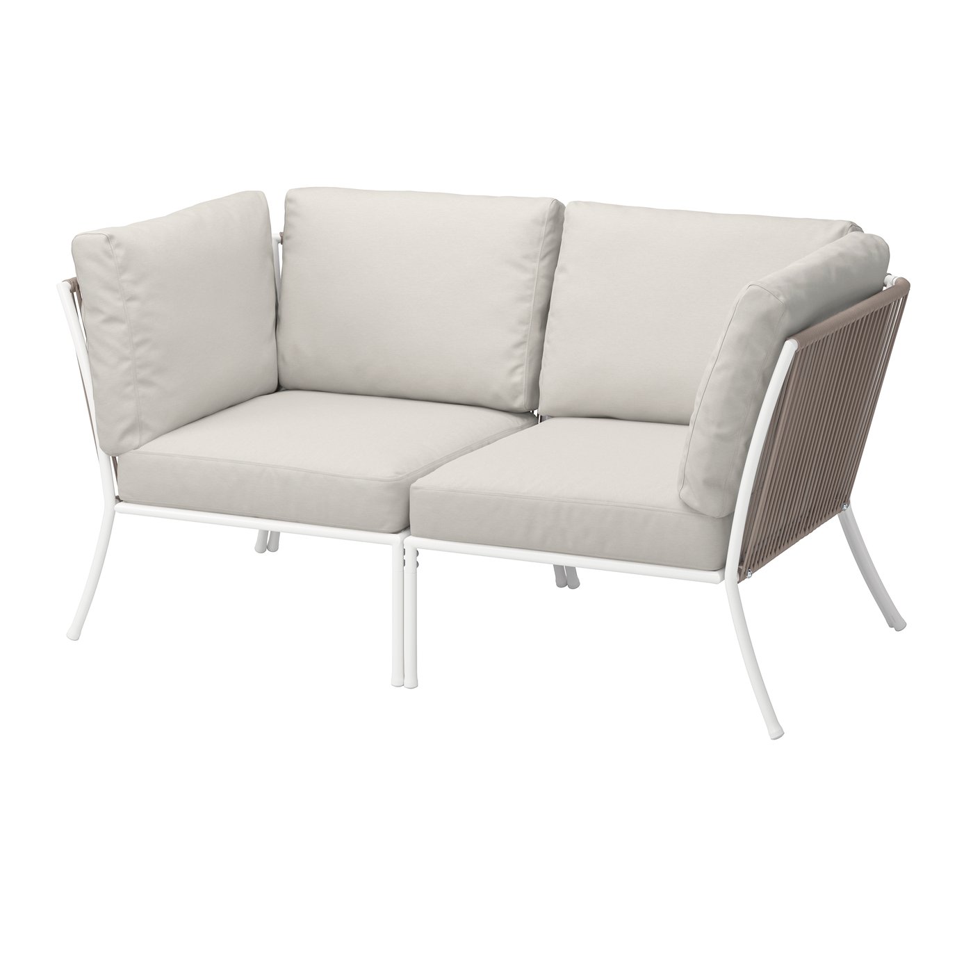IKEA - SEGERÖN 2:n istuttava sohva ulkokäyttöön, valkoinen/beige/Frösön/Duvholmen beige
