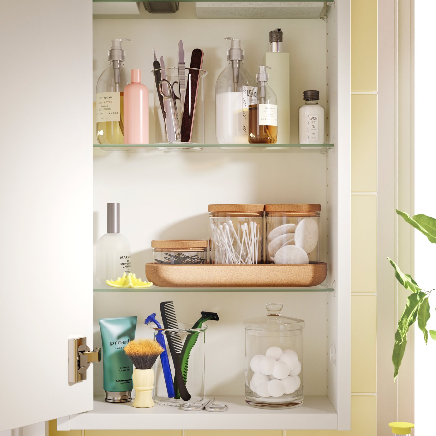 Une armoire murale HAVBÄCK blanche dotée d’une porte