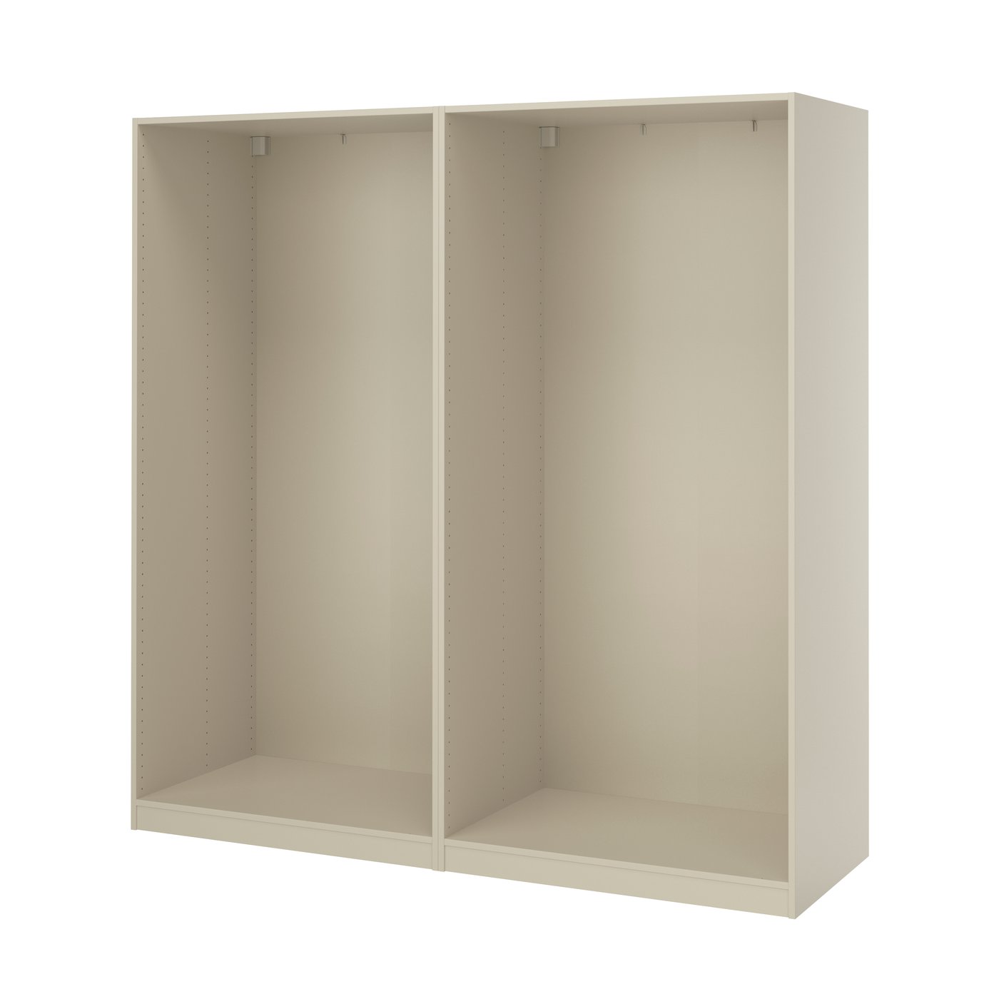 IKEA PAX 2 garderobsstommar, gråbeige, 200x58x201 cm