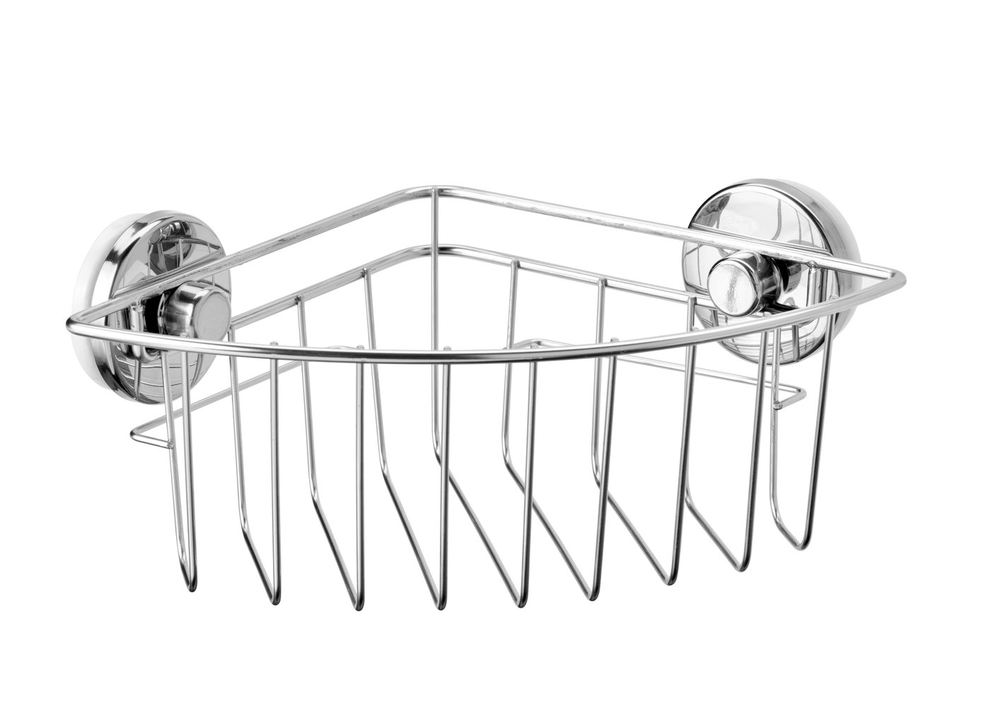 IKEA - KROKFJORDEN Eckregal mit Saugnapf, verzinkt 20x11 cm