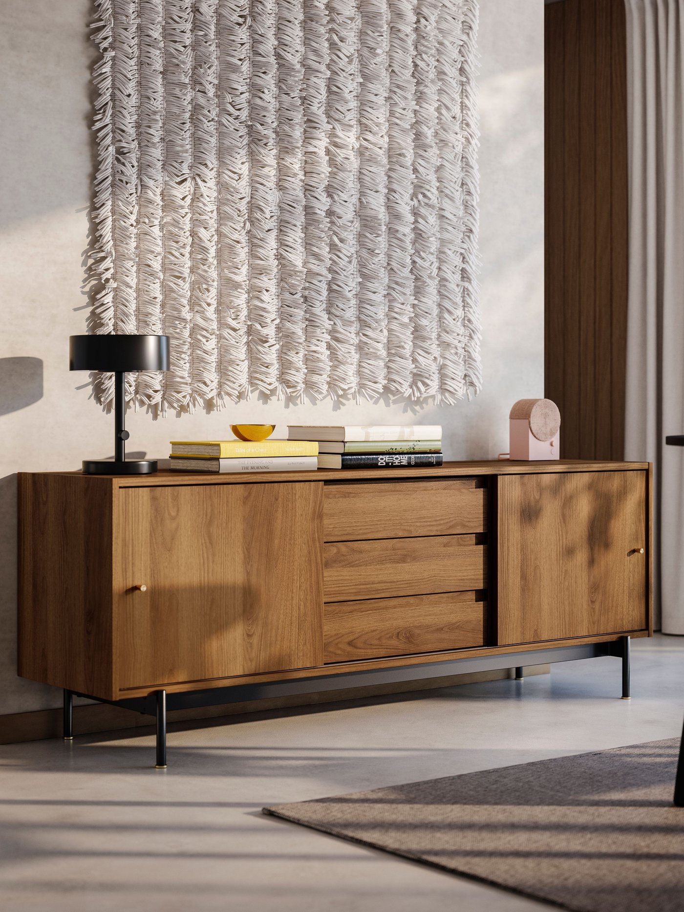 An anthracite NYMÅNE table lamp