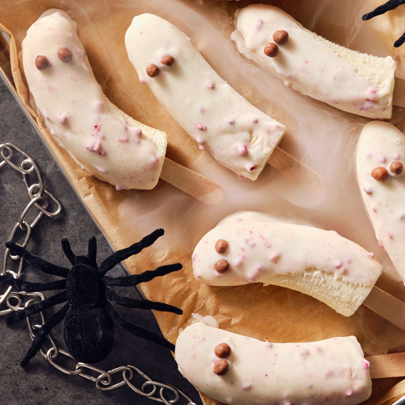 Bananes glacées pour Halloween.