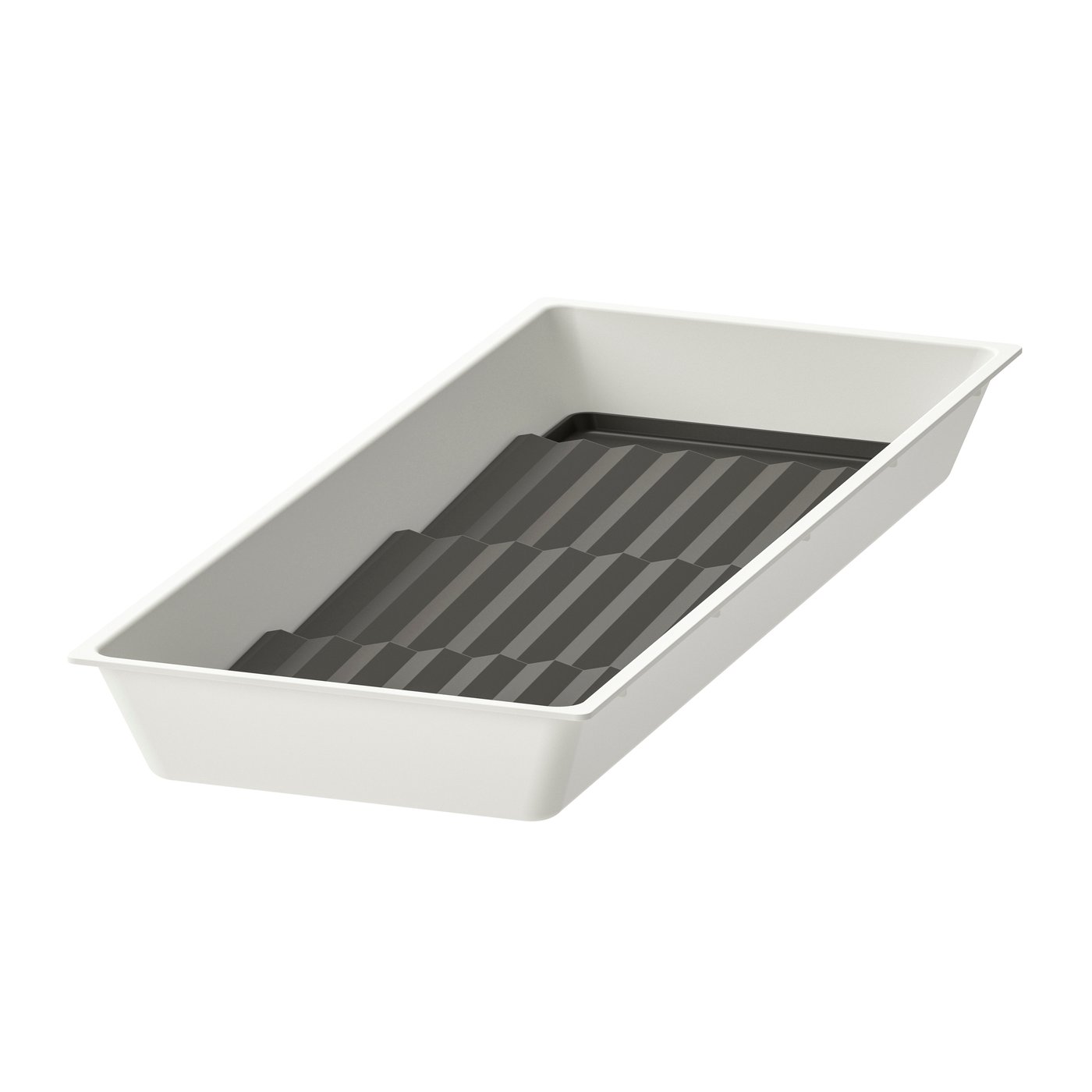 IKEA UPPDATERA låda med kryddfack, vit/antracit, 20x50 cm