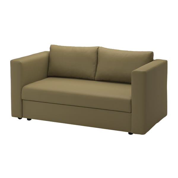 A Vissle yellow-green SKÖNABÄCK 2-seat sofa-bed