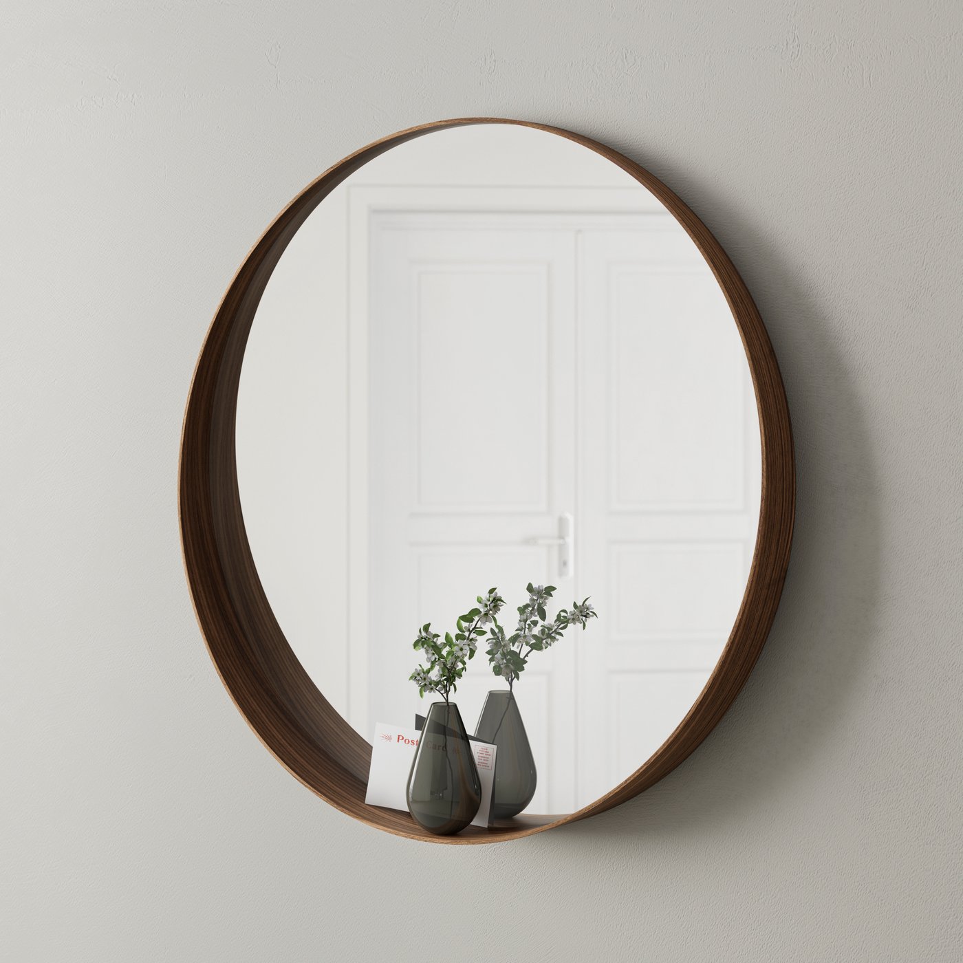 A walnut veneer STOCKHOLM mirror