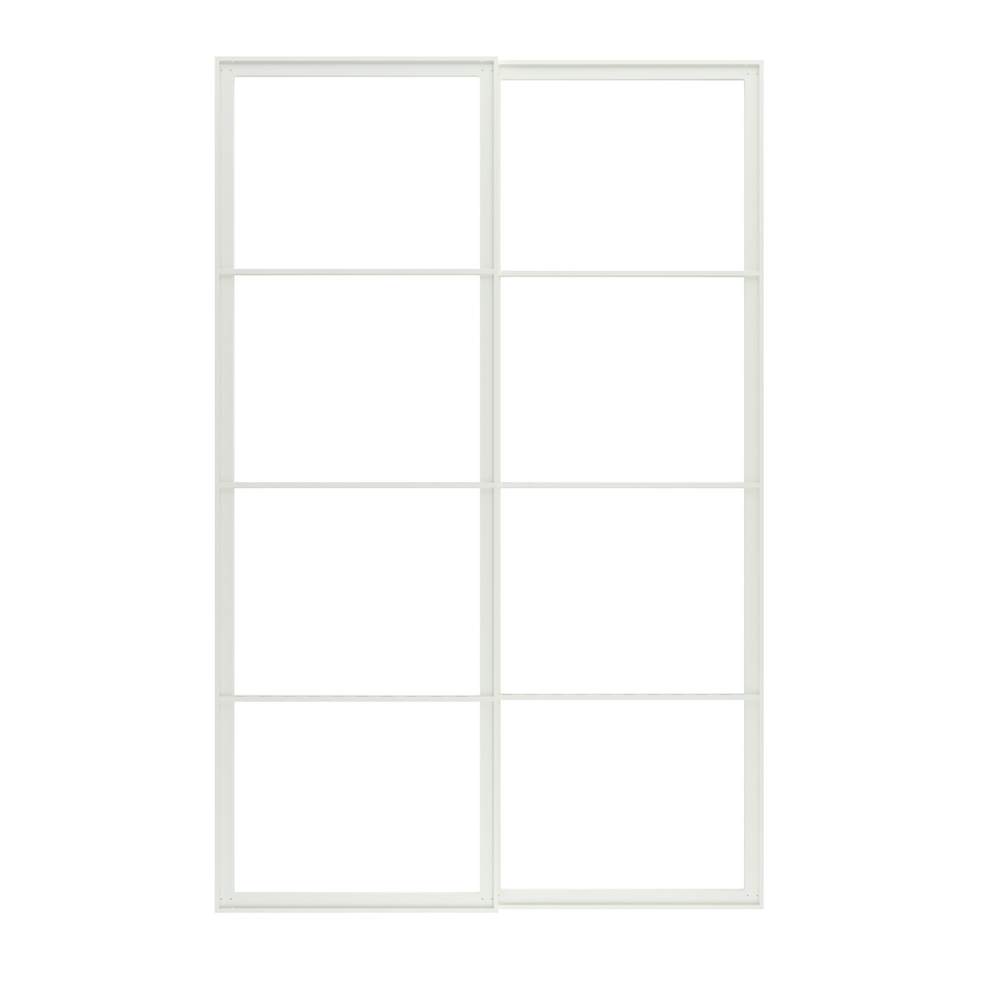 IKEA PAX ram till skjutdörrpar med skena, vit, 150x236 cm