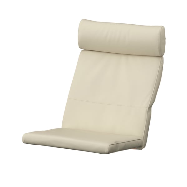 A Glose eggshell POÄNG armchair cushion