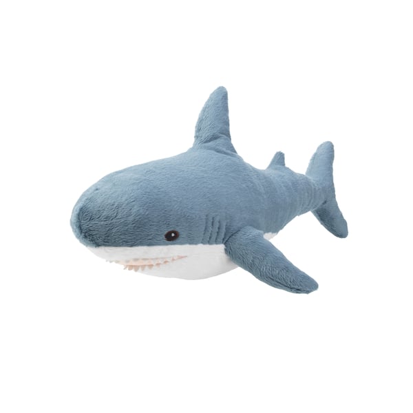 A shark BLÅHAJ soft toy
