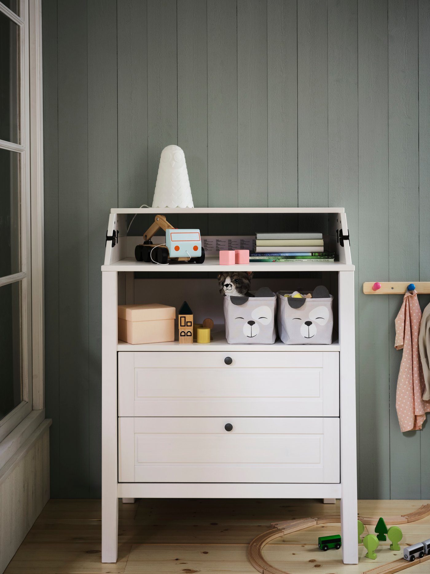 A white SUNDVIK changing table/chest of drawers