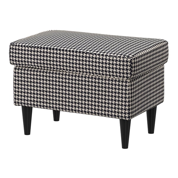 A Vibberbo black/beige STRANDMON footstool