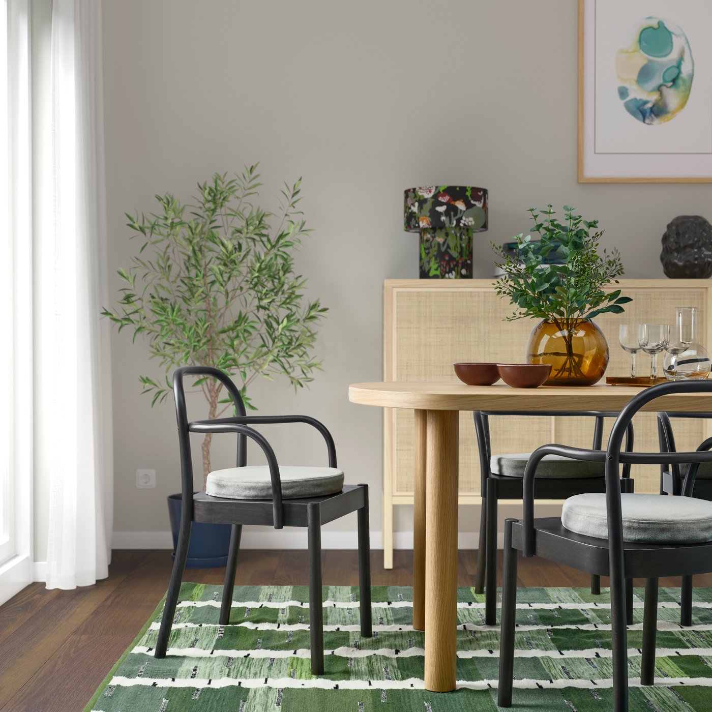 An oak veneer/oak veneer STOCKHOLM 2025 table