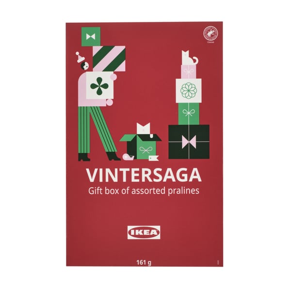 An assorted pralines Rainforest Alliance Certified VINTERSAGA gift box