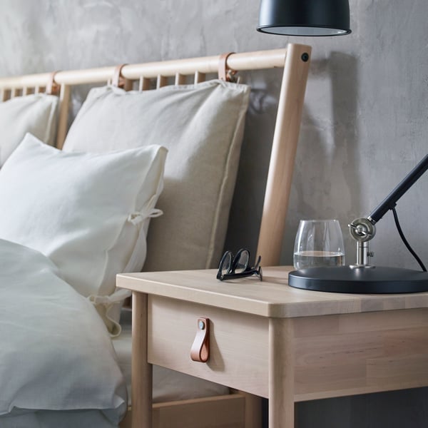 A birch BJÖRKSNÄS bedside table