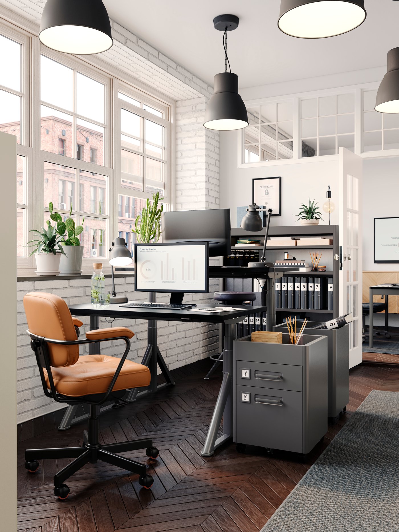 Ein Großraumbüro mit IDÅSEN Büromöbeln