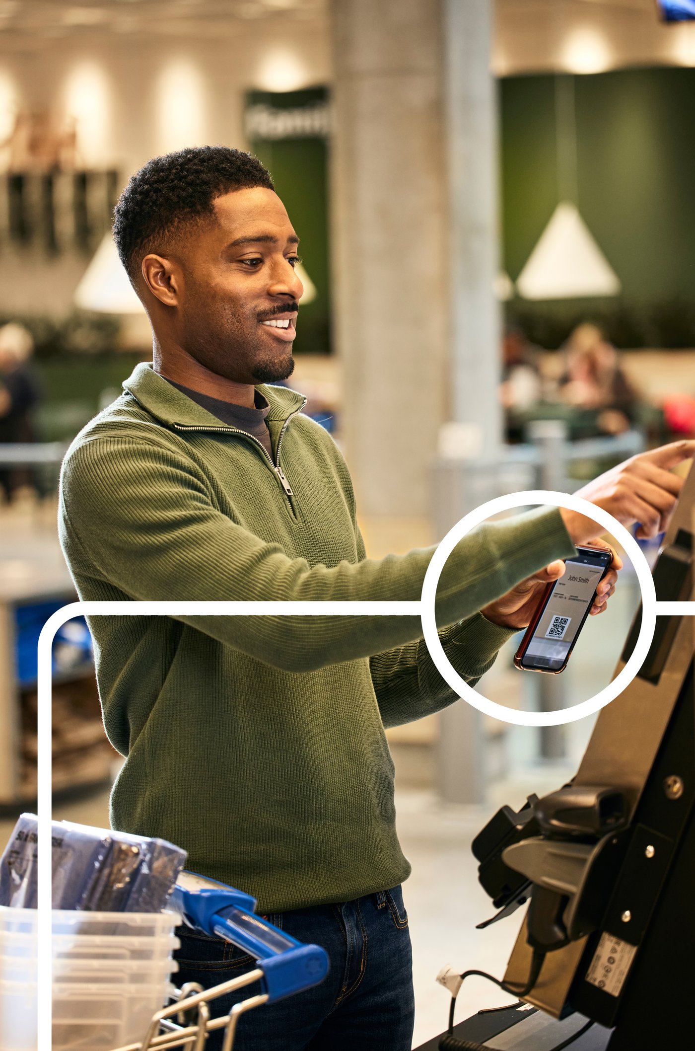 Man looking in store