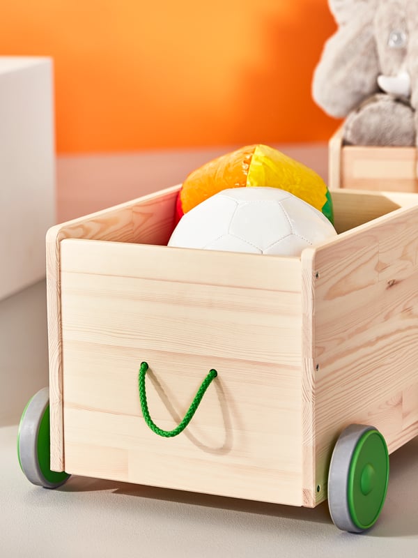 A FLISAT toy storage with wheels