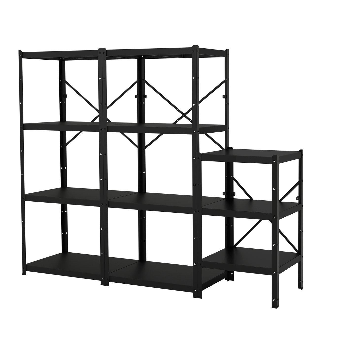 IKEA BROR hylla, svart, 234x55x190 cm
