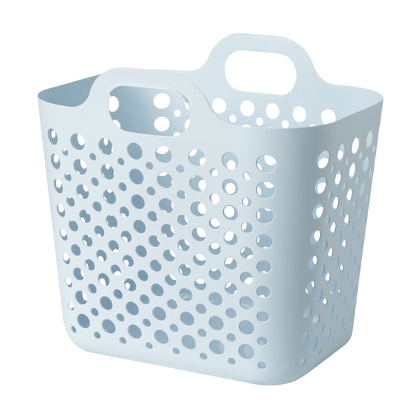 A blue SLIBB flexible laundry basket in the NA