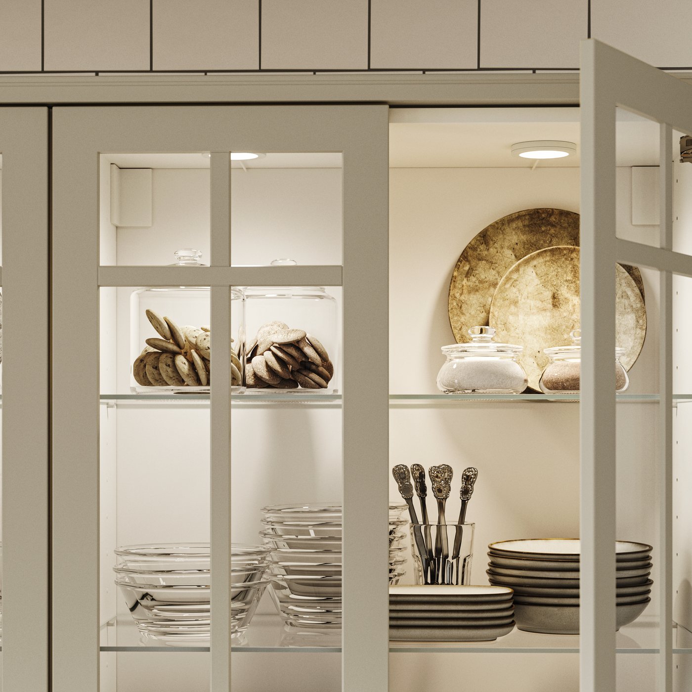 A grey GLADELIG side plate in the kitchen