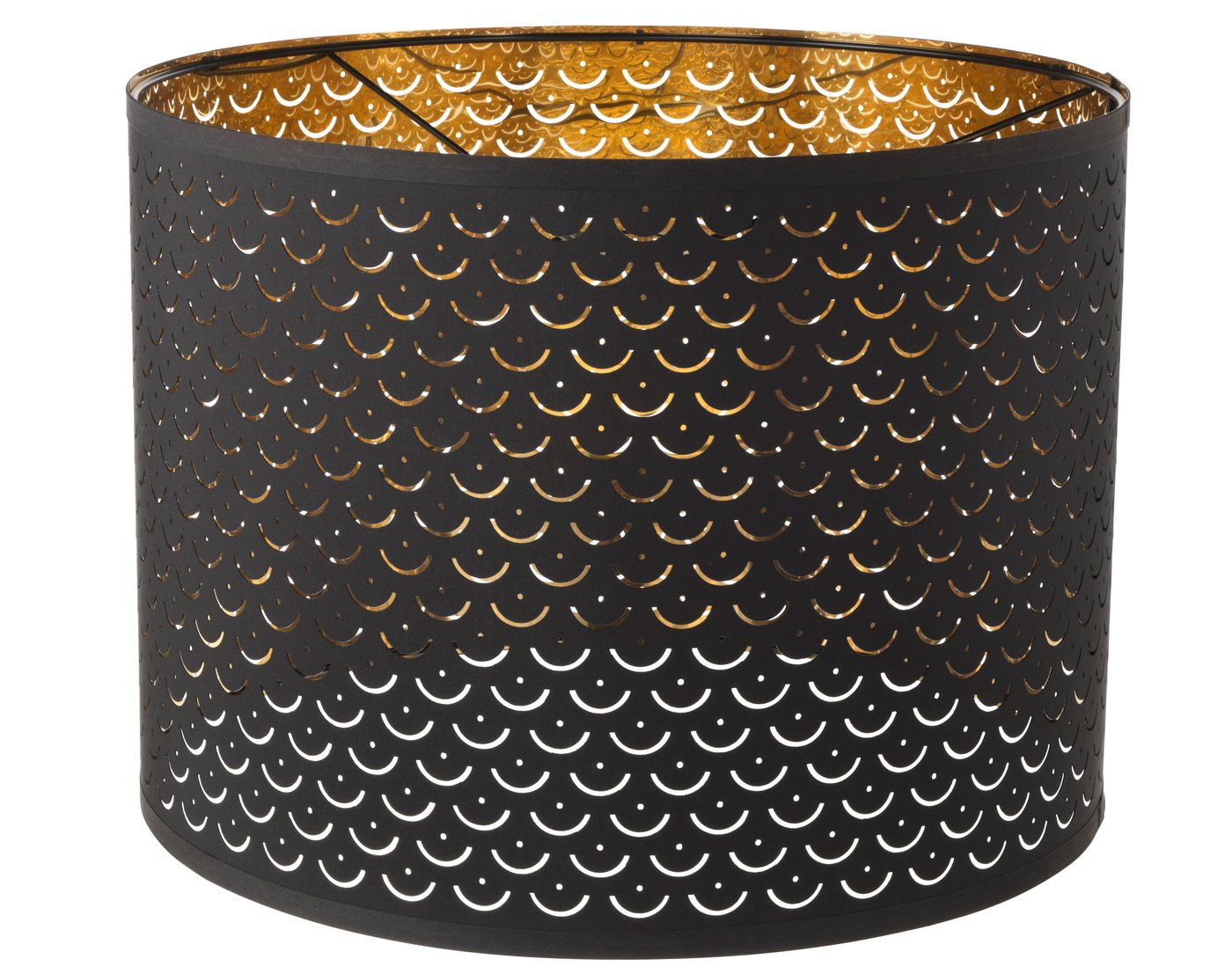 IKEA NYMÖ lampskärm, svart/mässingsfärgad, 44 cm