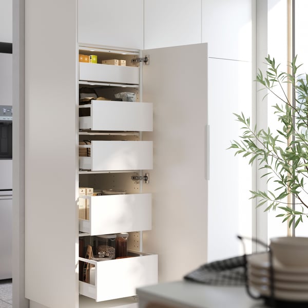 A white MAXIMERA drawer, high
