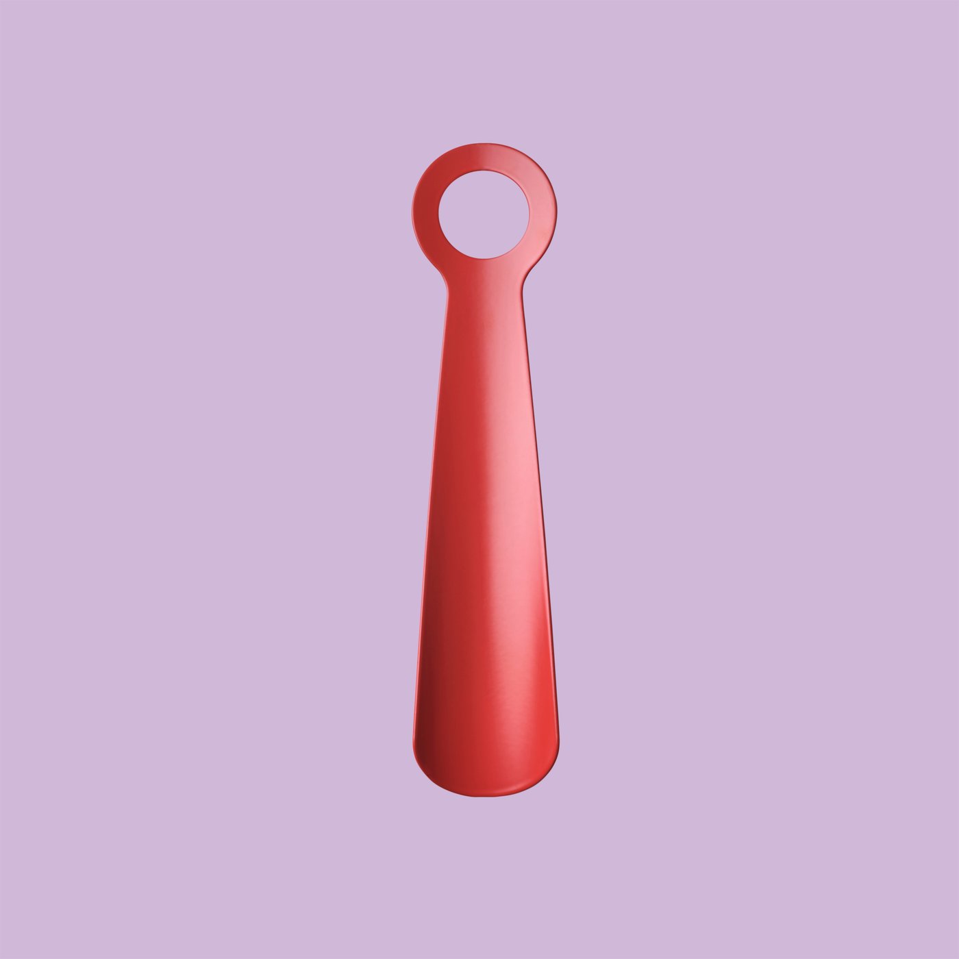 A bright red SNÖSKYFFEL shoehorn in the NA