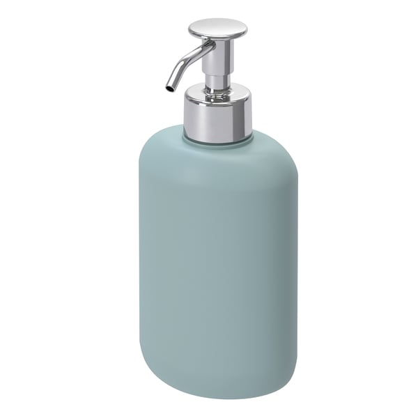 A light grey-turquoise EKOLN soap dispenser
