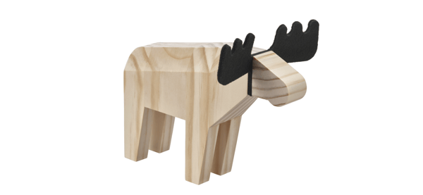 A pine/black HÖSTAGILLE decoration, moose