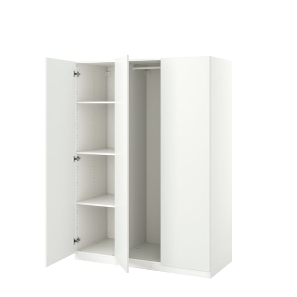 A white/white PAX wardrobe combination