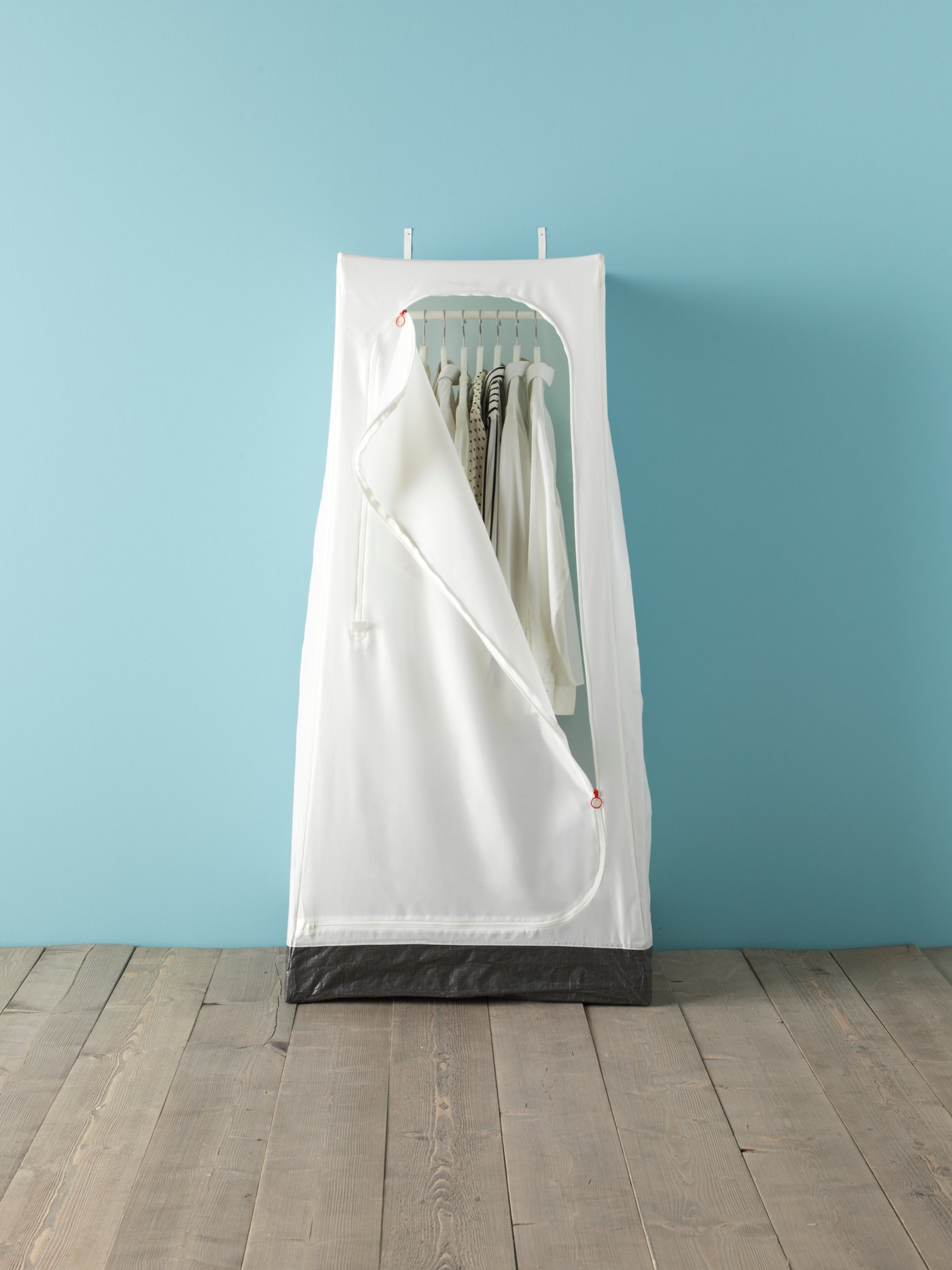 A white VUKU wardrobe