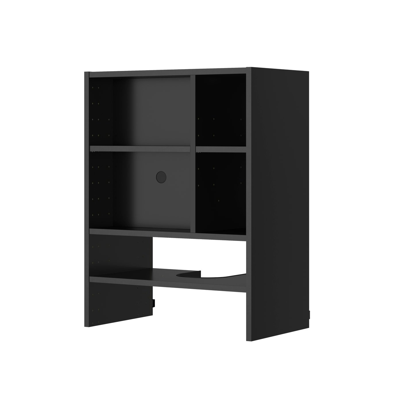 IKEA METOD väggskåp f inb köksfläkt, svartgrå, 60x37x80 cm